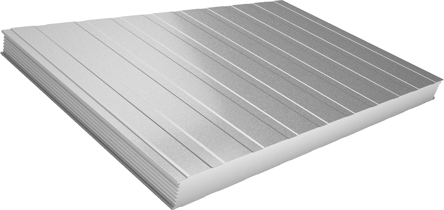 Painel monolítico de EPS visto em perspectiva